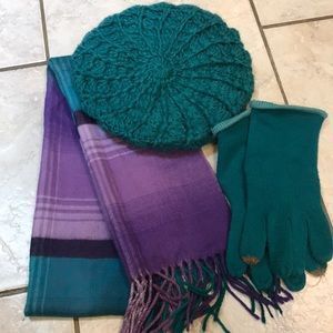 Cashmere winter set (teal)